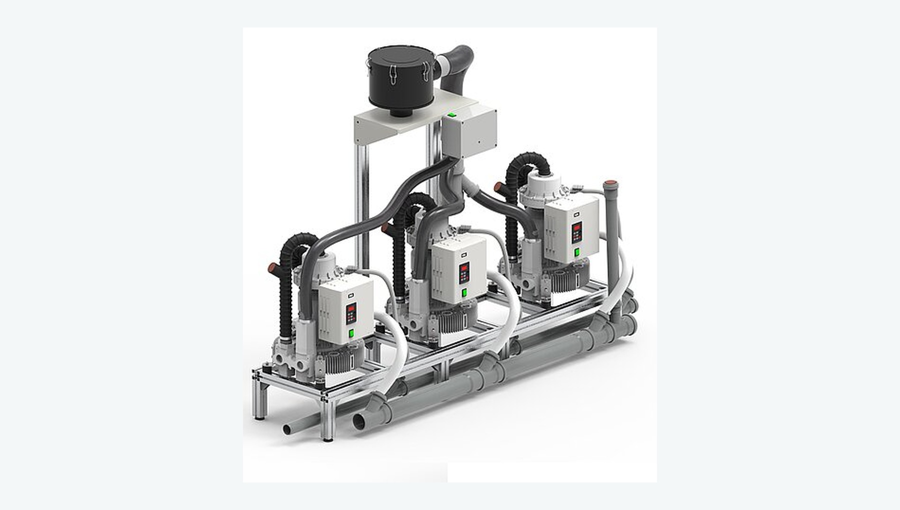 Central Air, Vacuum and Dental Waterline Management System