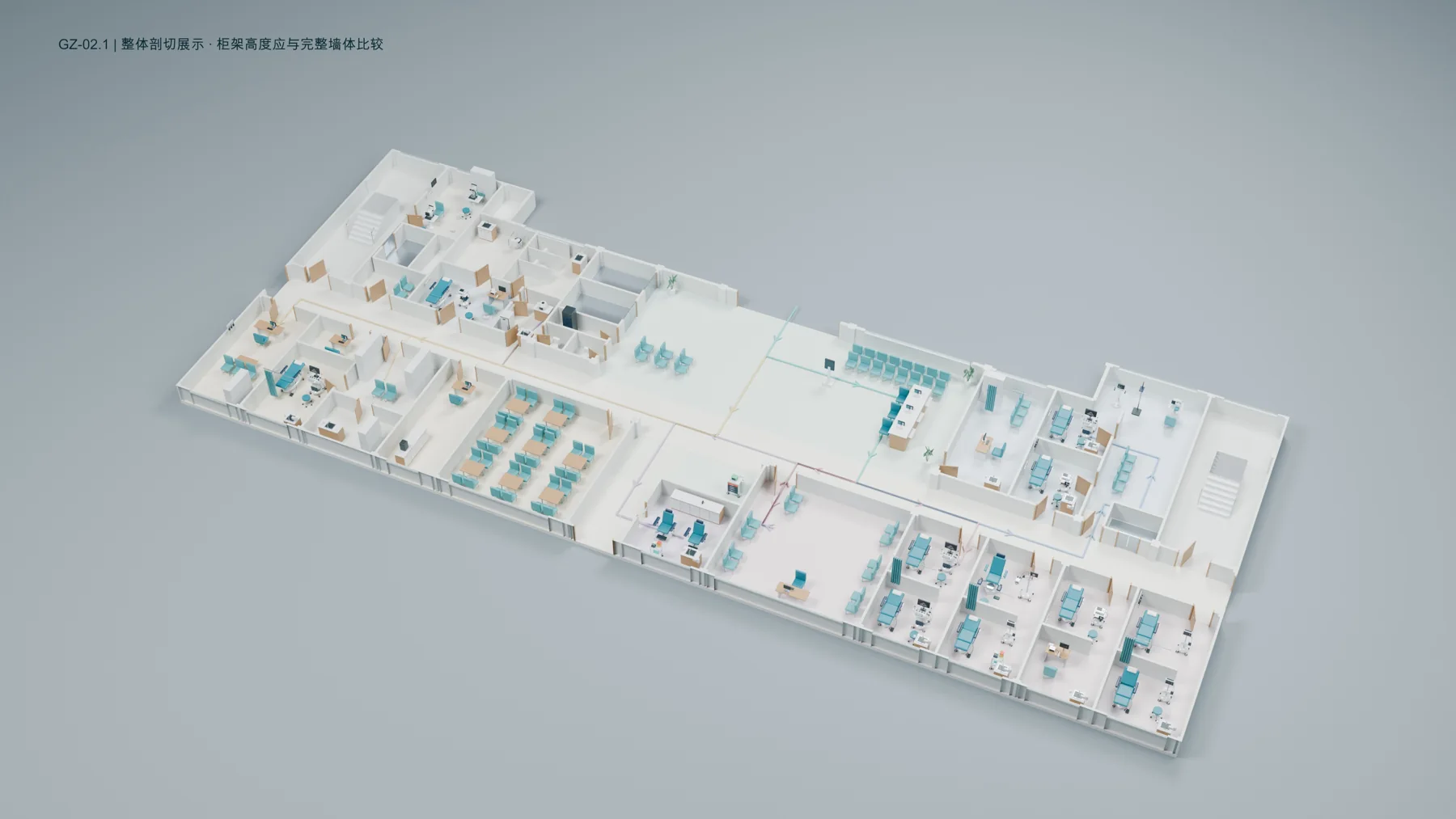 Health screening spaces, from plan to equipment.